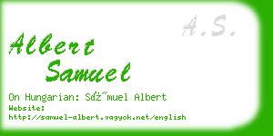 albert samuel business card